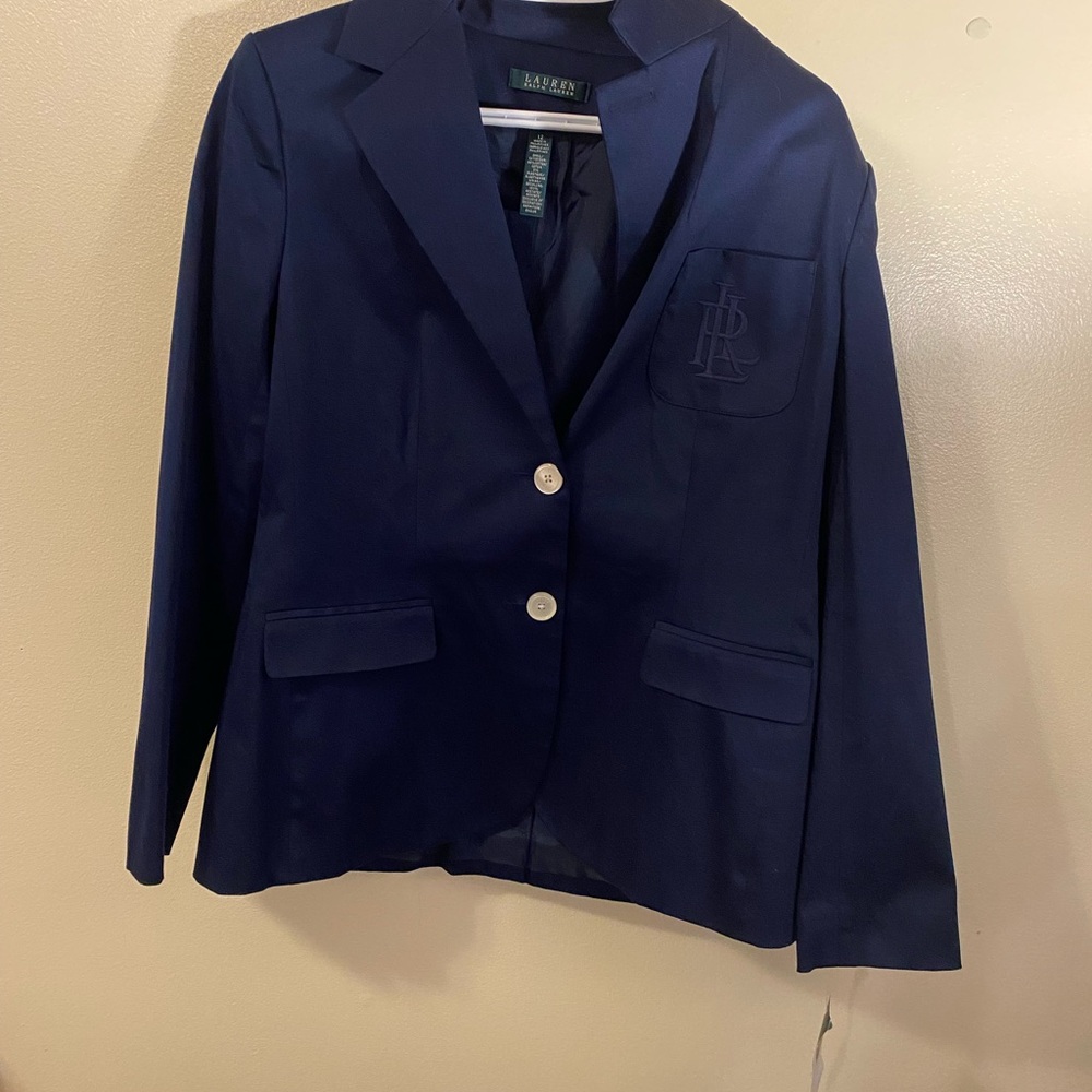 Lauren Ralph Lauren Classic Navy Single-Breasted Blazer